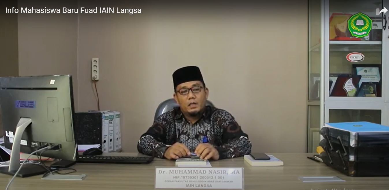 Sambutan Dekan Fakultas Ushuluddin Adab dan Dakwah  kepada Calon Mahasiswa IAIN Langsa