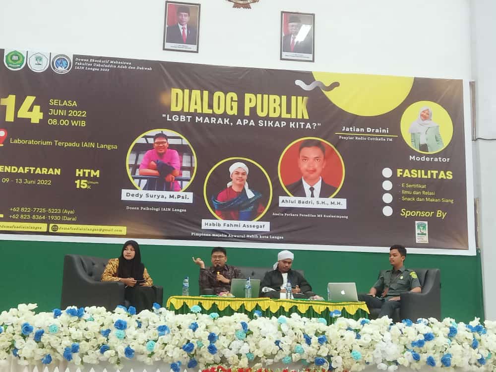 DEMA FUAD IAIN LANGSA :  Gelar Diskusi Publik LGBT Marak,  Apa Sikap Kita
